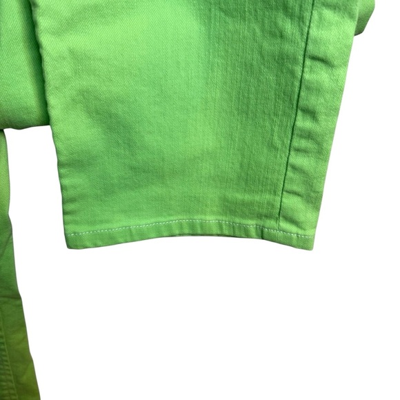 Lauren Ralph Lauren | Lime Green High Rise Straight Leg Stretch Jeans | Sz 12 - Picture 2 of 6